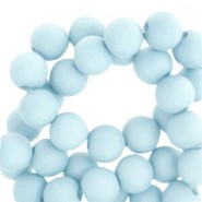 Acrylic beads 8mm round Matt Icy blue